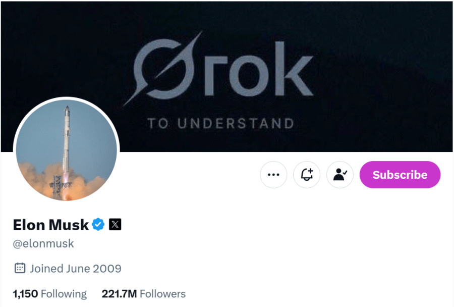 Elon Musk X.com profile
