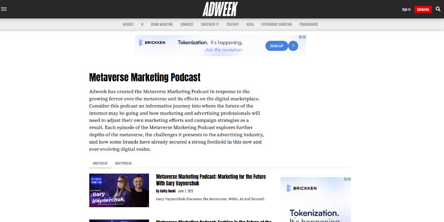 Adweek Metaverse Marketing Podcast