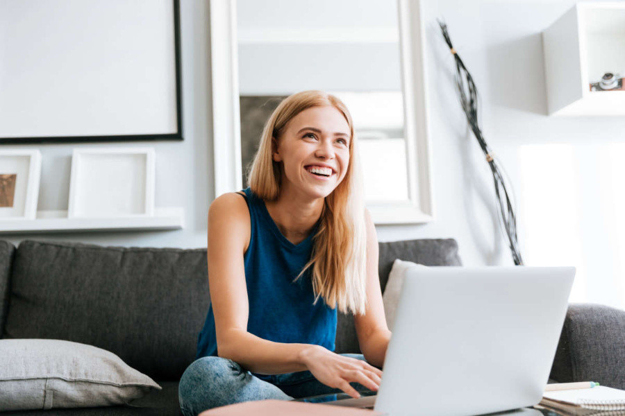 remote digital marketer working from home