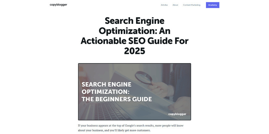 Copyblogger SEO Masterclass