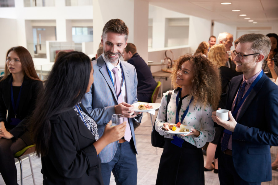 marketers at a networking event in London