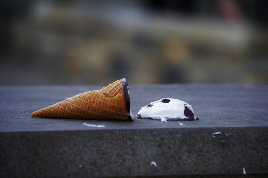 dropped ice cream and cone mistake