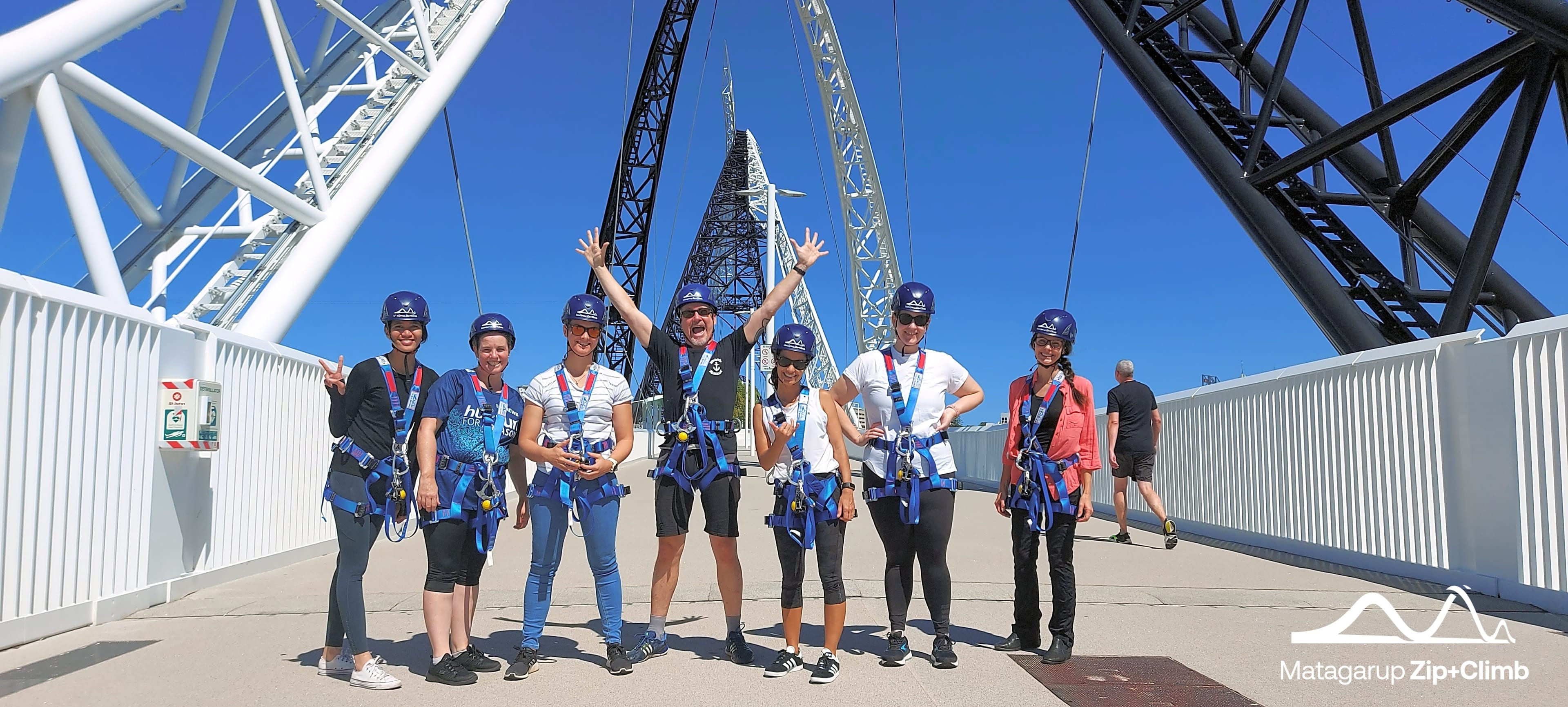 Day trip to the Matagarup bridge zipline
