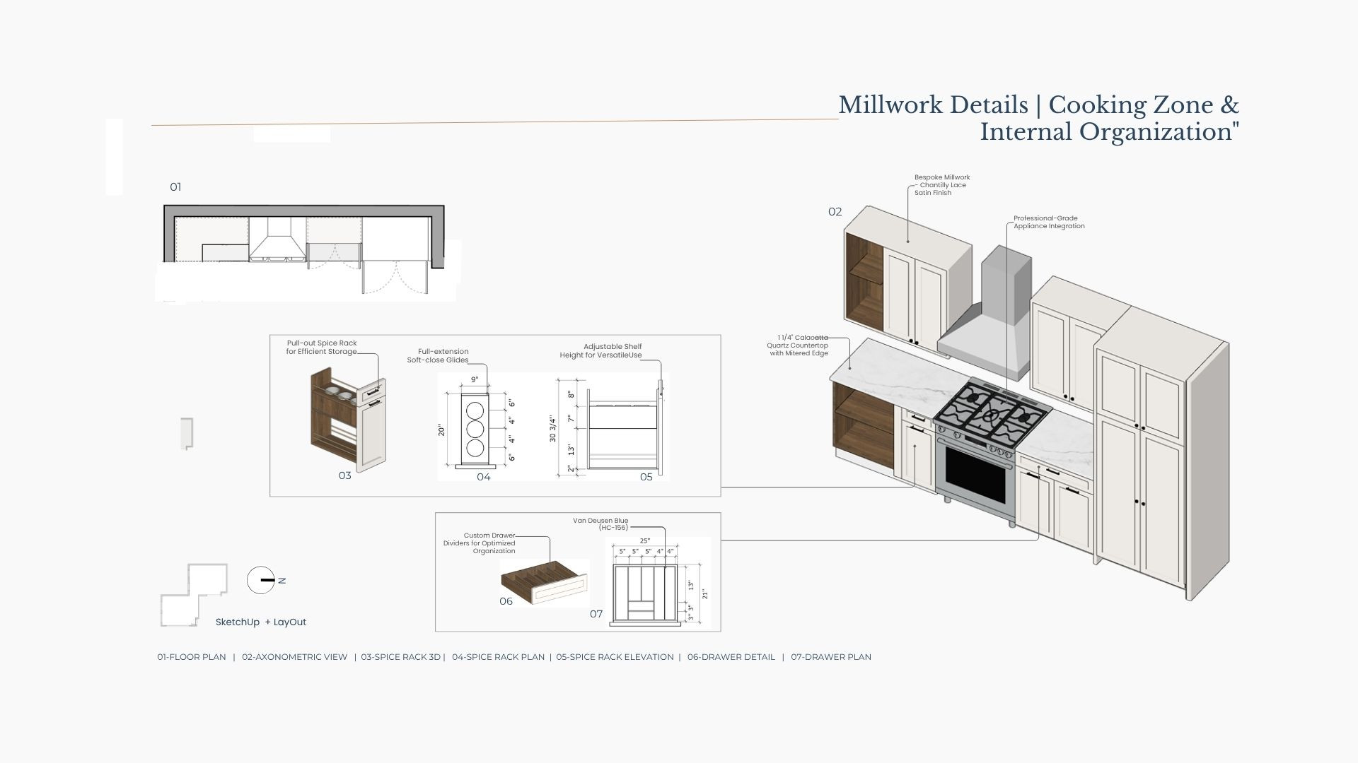 Millwork Details | Cooking Zone & Internal Organization